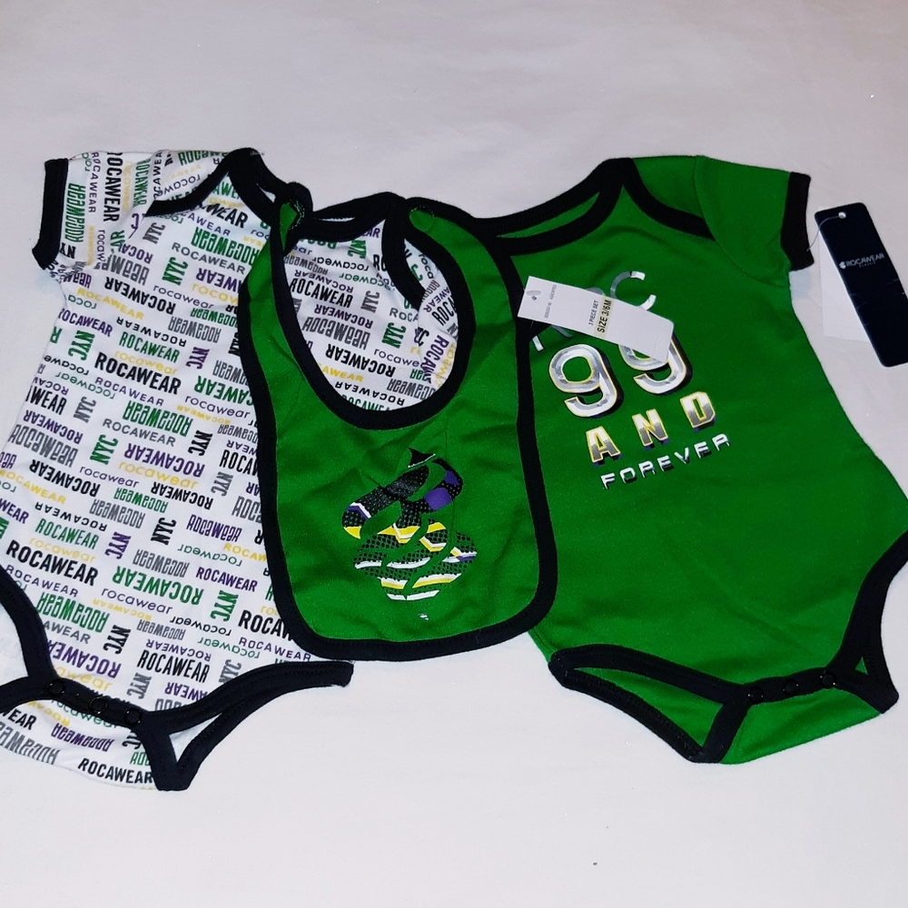 ROCAWEAR Infant 3pc Welcome Onsie Set
